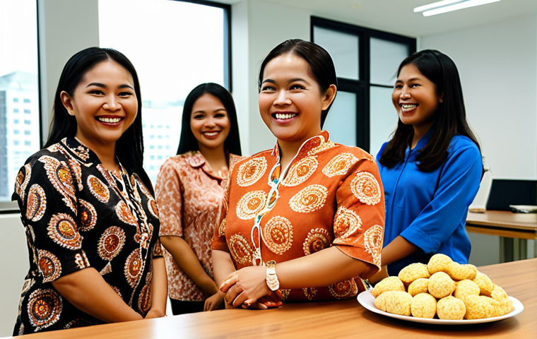 A Wellness Coordinator in Action**

"A diverse group of Malaysian office workers enthusiastically participating in a team-building exercise led by a smiling, approachable Wellness Coordinator (wearing batik). The background shows a modern office space with healthy snacks readily available. Focus on positive energy and inclusiveness, highlighting the coordinator's role in promoting workplace well-being. Malaysian Ringgit notes are subtly included on a table to represent financial well-being."

**