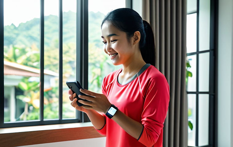 Personalized Wellness Tech**

"A friendly Malay woman, fully clothed in modest, comfortable sportswear, using a fitness tracker and interacting with a personalized wellness app on her smartphone in a bright, modern Malaysian home. Sunlight streams through the window. The app displays encouraging messages and personalized workout suggestions. Focus on her positive expression and the clean, user-friendly interface of the app. Appropriate content, safe for work, professional, perfect anatomy, natural proportions, well-formed hands, proper finger count."

**