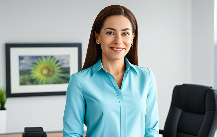 **

"A professional female wellness coordinator in a modest blouse and slacks, giving a presentation in a bright, modern office setting, fully clothed, appropriate attire, safe for work, perfect anatomy, natural proportions, professional photography, high quality, family-friendly."

**