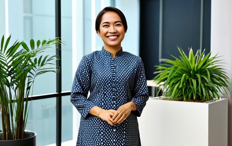 웰빙코디네이터 분야 네트워킹 방법 - **

"A fully clothed, smiling Malaysian woman in a modest, professional baju kurung, facilitating a ...